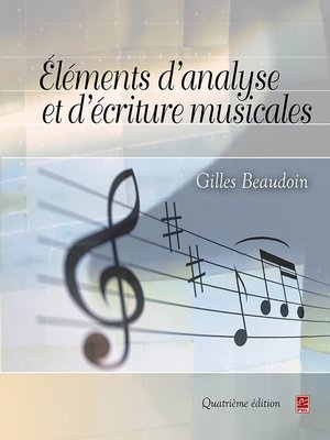 cover image of Éléments d'analyse et d'écriture musicales. Quatrième édition